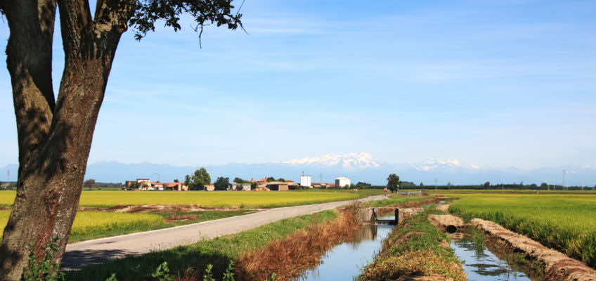 Paesaggio dalla cascina Marza