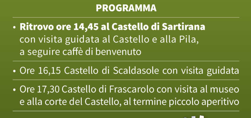 Il primo tour dei castelli lomellini